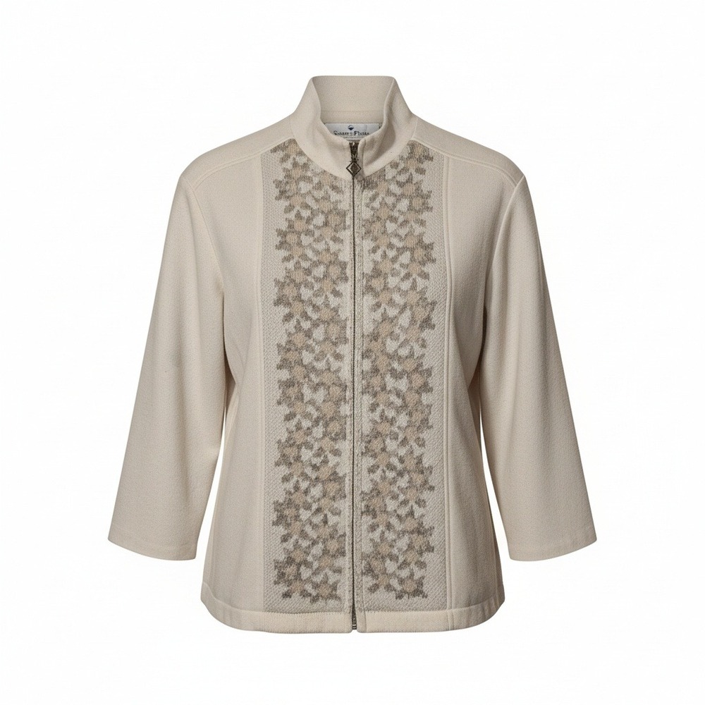 Snowy Peak Women's M Snowberry Jacket Wool Cashmere Knit Natural